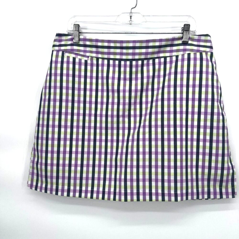 Allyson Whitmore Golf Skort Plaid Mini Athletic Activewear Skirt Size 14P Preppy